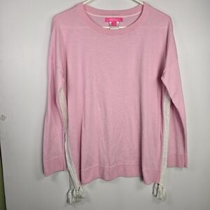 Lilly Pulitzer NWOT Damara Coolmax Sweater in Pink Blossom Size M Summer Soft